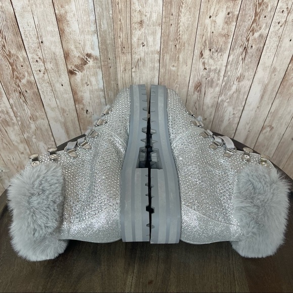 Jessica Simpson Norina Fashion Boot (Silver Fine Glitter) Size 6 Women - Picture 8 of 17
